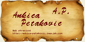 Ankica Petaković vizit kartica